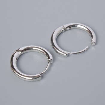Congo-Ohrhaken für Ohrringe, silberfarbiges Metall, Maße 18 × 19 mm, 5 × 3 mm, Paar