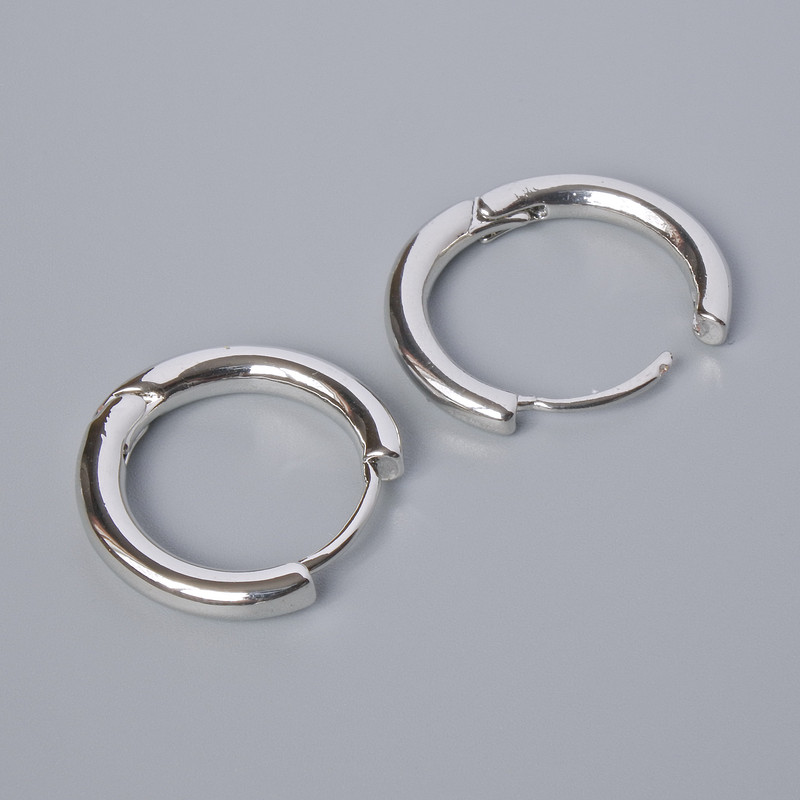 Congo-Ohrhaken für Ohrringe, silberfarbiges Metall, Maße 18 × 19 mm, 5 × 3 mm, Paar