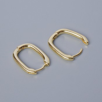 Congo-Ohrhaken für Ohrringe, goldfarbenes Metall, 18×14×2 mm, Paar