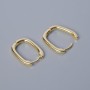Congo-Ohrhaken für Ohrringe, goldfarbenes Metall, 18×14×2 mm, Paar