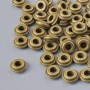 Bronzefarbene Perleinsätze, Ø 6×2,5 mm, Loch Ø 2,1 mm, Verpackung 60 Stück ±