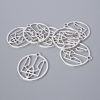 Schmuckzubehör Anhänger 'Wappen', Durchmesser 26,5 × 25 mm, Lochdurchmesser 1,9 mm, Verpackung 7 Stück ±, silberfarbener Metallton