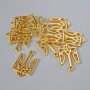Schmuckzubehör Anhänger „Wappen“, Durchmesser 25×15 mm, Lochdurchmesser 2,1 mm, Verpackung 7 Stück ±, goldfarbener Metallton