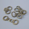 Schmuckzubehör Anhänger «Handschellen», Durchmesser 17×11,5 mm, Länge 31 mm, Verpackung 5 Stk. ± bronzenfarbenes Metall