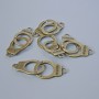 Schmuckanhänger „Handschellen“, Maße 23×14 mm, Dicke 5 mm, Lochdurchmesser 2,4 mm, Länge 40 mm, Verpackung 5 Stück ± Bronze-Farbton des Metalls