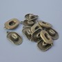 Schmuckzubehör Anhänger „Hut“, Durchmesser 22×13 mm, 5×5 mm, Lochdurchmesser 1,8 mm, Verpackung 11 Stück ±, bronzefarbenes Metall