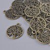 Anhängerzubehör 'Baum', Abmessungen 20 × 16 mm, Lochdurchmesser 2 mm, Verpackung 16 Stück ±, bronzefarbenes Metall
