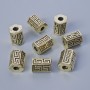 Perleinsatz, Durchmesser 10×7 mm, Lochdurchmesser 2,9 mm, Verpackung 7 Stk. ± 20 g, hellgoldfarbenes Metall