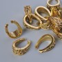 Anhängeröse (Schmuckzubehör), Abmessungen 15×11×6 mm, Lochdurchmesser 10,7×7,2 mm, Verpackung 13 Stück ± 20 g ± goldfarbener Metallton