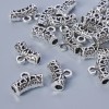 Silberfarbener Bail-Halter, Abmessungen 13,5×5 mm, Lochdurchmesser 2 mm, Stärke 2,7 mm, Länge 9 mm, Verpackung 19 Stück ± 20 g