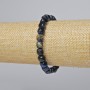 Armband Blaues Katzenauge – Natürlicher Stein, facettierte Würfel, Durchmesser 7 mm, Länge 18 cm ± (Stretch)