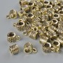 Bail-Halter, Durchmesser 4×5 mm, Lochdurchmesser 1,4 mm, Ø 2,7 mm, Länge 7,5 mm, Verpackung 60 Stück ± 20 g, hellgoldfarbener Metallton