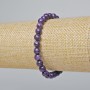 Sugilit-Armband – glatte Kugeln, Durchmesser ca. 6,5 mm, Länge ca. 18 cm (elastisch)