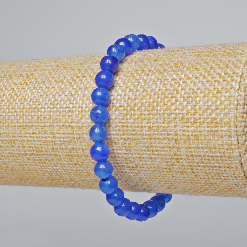 Apatit-Armband (einzeln) glatte Kugeln, Durchmesser 6,5 mm+-, Länge 18 cm+- (Stretch)