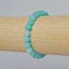 Armband aus synthetischem Amazonit – glatte Kugeln, Durchmesser ca. 8 mm, Länge ca. 18 cm – (elastisch)