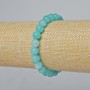 Armband aus synthetischem Amazonit – glatte Kugeln, Durchmesser ca. 8 mm, Länge ca. 18 cm – (elastisch)