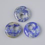 Anhänger in Donut-Form aus Lazurit-Naturstein, Durchmesser 18×5 mm ±, Lochdurchmesser 5 mm ±