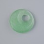 Anhänger Donut-Form (Bagel) aus Nephrit-Naturstein, Durchmesser 18×5 mm, Lochdurchmesser 5 mm ±