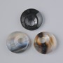Donut-Anhänger aus schwarzem Achat, natürlicher Stein, Durchmesser 18×5 mm, Lochdurchmesser ca. 5 mm