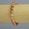 Selenit-Armband, natürlicher Stein, glatte Kugeln, Durchmesser ca. 8,5 mm, Länge ca. 18 cm, Dehnband
