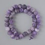 Mattierte Amethyst-Perlen, natürlicher Stein, glatte Kugeln, Ø 10 mm ±, Länge ca. 39 cm ±, auf Schnur