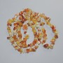 Karneol-Chips Perlen aus natürlichem Stein, Durchmesser 9 × 4 mm, Länge ca. 80 cm, auf Faden