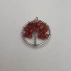 Anhänger „Baum des Glücks“ aus Koralle, Durchmesser 30 mm