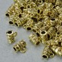 Goldfarbene Anhängeröse, Maße 8 × 4,5 mm, Lochdurchmesser 1,8 mm, Länge 7 mm, Verpackung ca. 20 g ± 53 Stück