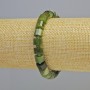 Armband aus kanadischem Jadeit, natürlicher Stein, facettierte Scheibe, Durchmesser ca. 8 × 6 mm ± (Elastik), Länge ca. 18 cm ± mit Glasperlen