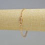 Armband Xuping Vergoldung 18K mit weißen Strasssteinen, Dicke 3, 6 oder 9 mm ±, Länge 18–21 cm