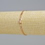 Armband Xuping 18K-Vergoldung mit weißen Strasssteinen, Dicke 3,8 mm, 8 mm (±), Länge 16 cm