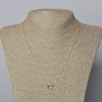 Kette Xuping mit 18K-Vergoldung, Dicke 1 mm, mit Anhänger „Herz“, Durchmesser 10×11 mm ±, Länge 48–53 cm ±