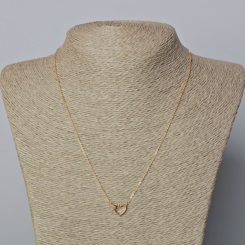 Kette Xuping mit 18K-Vergoldung, Dicke 1 mm, mit Anhänger „Herz“, Durchmesser 10×11 mm ±, Länge 48–53 cm ±