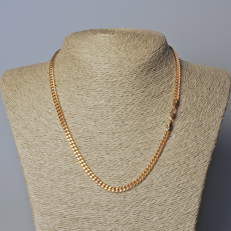 Xuping-Kette mit 18K-Vergoldung, Dicke ca. 5 mm, Länge ca. 45 cm