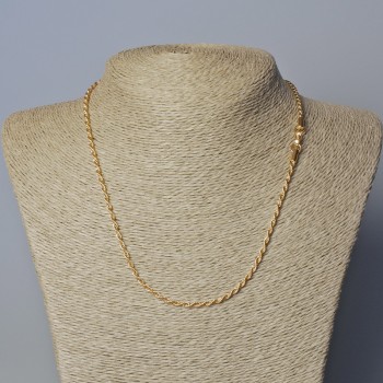 Kette Xuping mit 18K-Goldvergoldung, Dicke 2,5 mm, Länge 45 cm