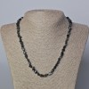 Kette aus Sonnen-Obsidian, natürlicher Stein, trommelgeschliffelte Perlen, Durchmesser ca. 6 mm, Länge 45–48 cm