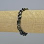 Sonnen-Obsidian, natürlicher Stein, getrommelte Perlen, Durchmesser 8 × 10 mm ±, Länge 18 cm+ (Stretch-Armband)