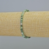 Smaragd-Naturstein-Armband, facettierte Würfel, Durchmesser 4 mm ±, Länge 18 cm, Stretch-Armband