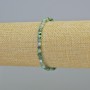 Smaragd-Naturstein-Armband, facettierte Würfel, Durchmesser 4 mm ±, Länge 18 cm, Stretch-Armband