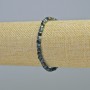 Armband aus blauem Turmalin-Indigolith, Naturstein, kubische facettierte Perlen, Durchmesser ca. 4 mm, Stretcharmband, Länge ca. 18 cm