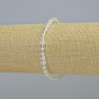 Armband Bergkristall Naturstein, facettierte Würfel, Durchmesser ca. 4,5 mm ± (Stretcharmband), Länge ca. 18 cm+