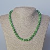Kette aus Chrysoprase, natürlicher Stein, glatte Kugeln, Durchmesser 8,5 mm, Länge 45–48 cm