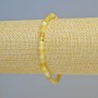 Armband aus gelbem Opal, Naturstein, facettierte Würfel, Durchmesser 4 mm ± (Stretch), Länge 18 cm+