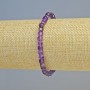 Amethyst-Armband aus natürlichem Amethyst, facettierte Würfelperlen, Durchmesser ca. 4,5 mm, elastisch, Länge ca. 18 cm