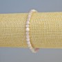 Armband aus natürlichem Kunzit, facettierte Würfel, Durchmesser ca. 4–5 mm, Stretcharmband, Länge ca. 18 cm