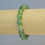 Jadeit-Armband aus natürlichem Stein, glatte Kugeln, Durchmesser ca. 10,5 mm ± (Elastikband), Länge 18 cm+