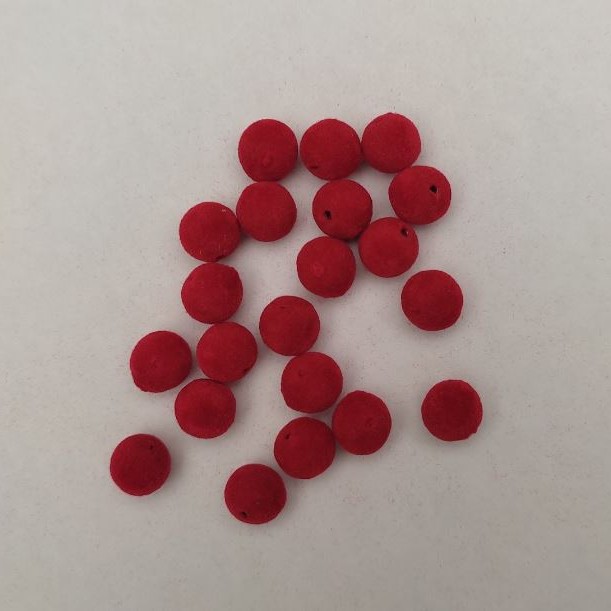 Perle 'Rote Vogelbeere', Durchmesser ca. 10 mm, Verpackung 40 Stück+