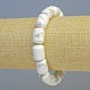 Armband aus natürlichem Kaholong, zylindrisch, Durchmesser ca. 10×14 mm, Stretch, Länge ca. 18 cm+