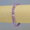 Lepidolith-Armband (gepresst) glatte Kugeln, Durchmesser ca. 6,5 mm +/- (Elastikband), Länge ca. 18 cm+