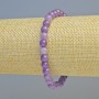 Lepidolith-Armband (gepresst) glatte Kugeln, Durchmesser ca. 6,5 mm +/- (Elastikband), Länge ca. 18 cm+